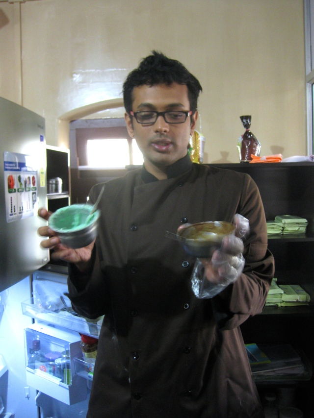 Arun the chocolatier introducing us to a couple of his ganaches.